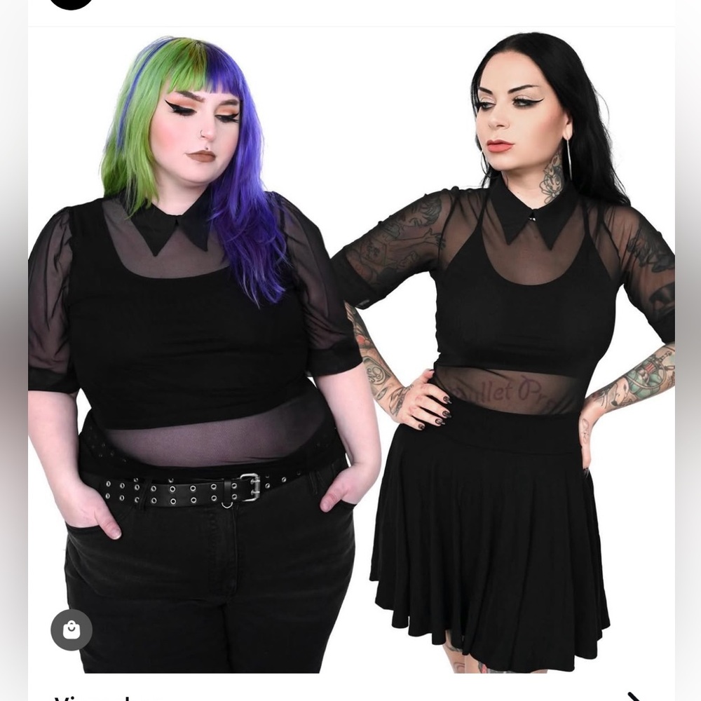 Foxblood Apathy Mesh Top